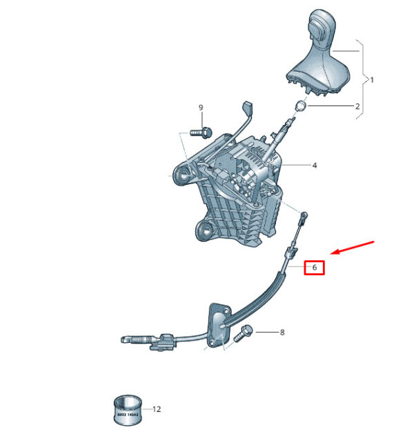7E1713266 - NEW VW TRANSPORTER VI T6 GEAR SHIFTING MECHANISM CABLE LHD 7E1713266