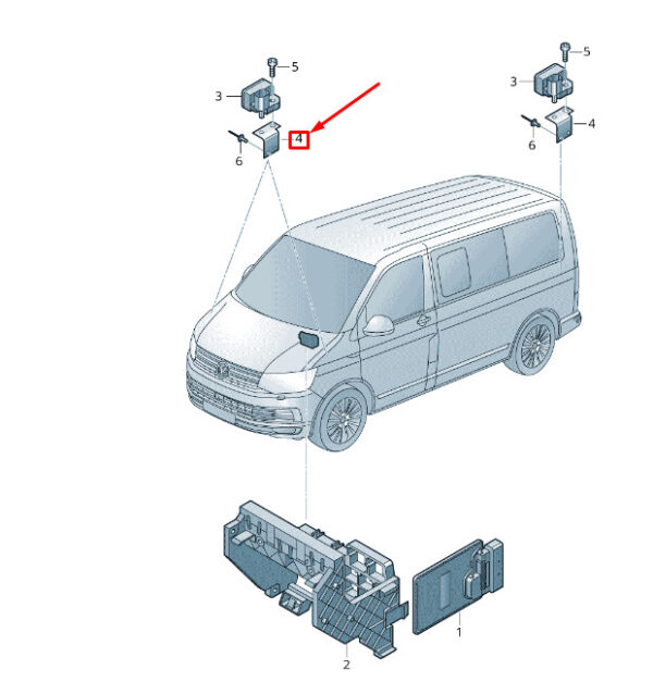 7E5941155 - NEW VW TRANSPORTER VI T6 ACCELERATOR SENSOR BRACKET 7E5941155