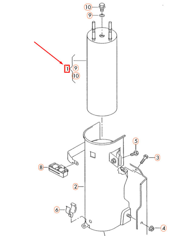 7H0127401D - Volkswagen TRANSPORTER T5 Fuel Filter 7H0127401D NEW GENUINE
