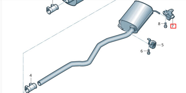 7H0253144B - NEW VOLKSWAGEN TRANSPORTER T6 REAR EXHAUST SILENCER BRACKET 7H0253144B GEN