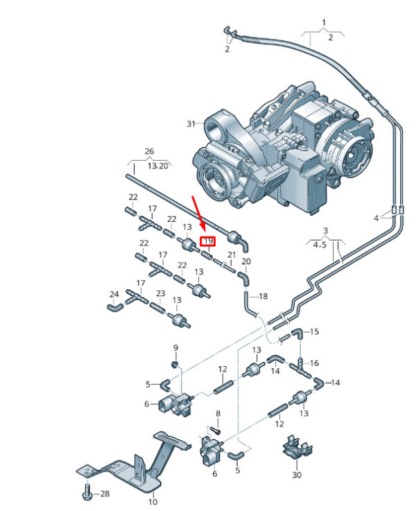 7H0525785 - New VW TRANSPORTER VI T6 Rear Axle Differential Adapter 7H0525785