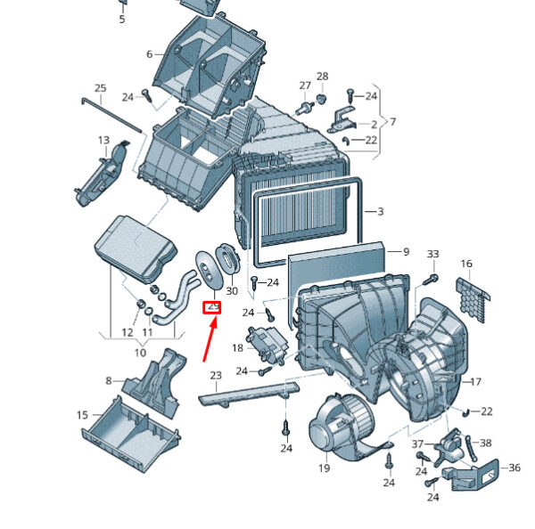 7H0819058A - NEW VW TRANSPORTER VI T6 HEAT EXCHANGER SEAL CLIP 7H0819058A