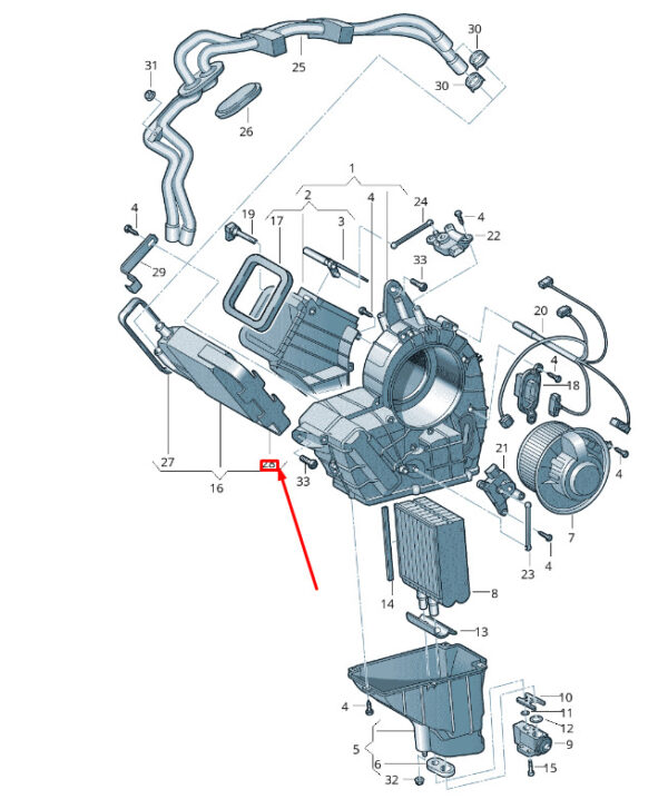 7H0819065 - NEW VW TRANSPORTER VI T6 HOT EXCHANGER SEAL 7H0819065 ORIGINAL