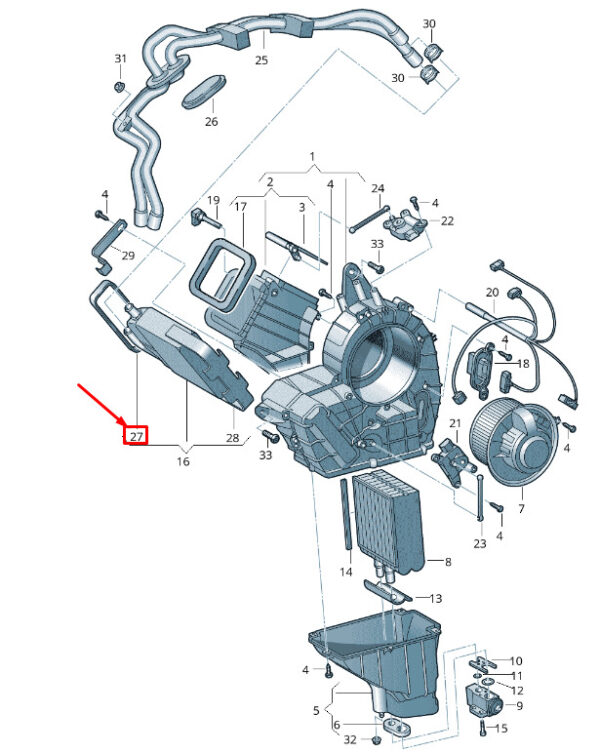 7H0819109 - NEW VW VAN VI T6 HEAT EXCHANGER SIDE SEAL 7H0819109 ORIGINAL