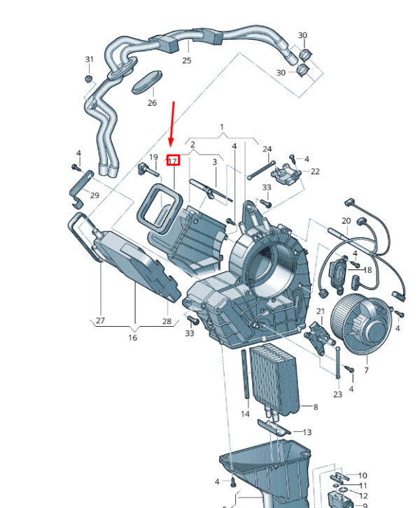 7H0820099 - NEW VW VAN VI T6 INTAKE CHANNEL SEAL 7H0820099 ORIGINAL