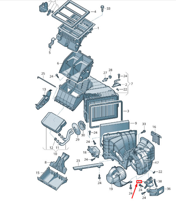 7H1907511B - NEW VW TRANSPORTER T6 RECIRC. AIR OPERATING POSITIONING MOTOR 7H1907511B
