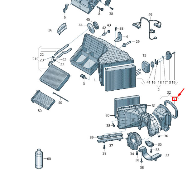 7L0819143C - NEW VW TOUAREG 7P MK2 HEATER CONNECTOR ORIGINAL
