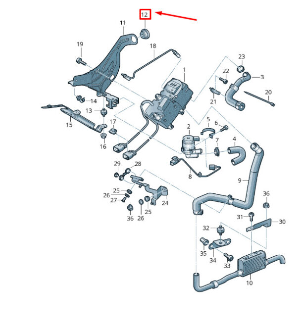 7L0819261 - New VW TOUAREG 7P MK2 Auxiliary Heater Bracket Rubber Bush 7L0819261