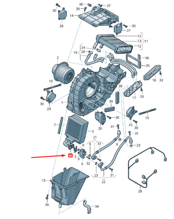7L0820133 - NEW VW TOUAREG 7P MK2 EVAPORATOR SEAL 7L0820133 ORIGINAL