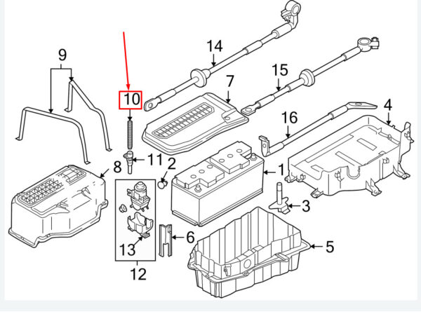 7L0915531A - NEW VW TOUAREG 7L BATTERY DRAUGHT HOSE 7L0915531A ORIGINAL