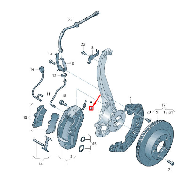 7L6615273 - NEW VW TOUAREG 7P MK2 FRONT BRAKE CALIPER VALVE 7L6615273 ORIGINAL