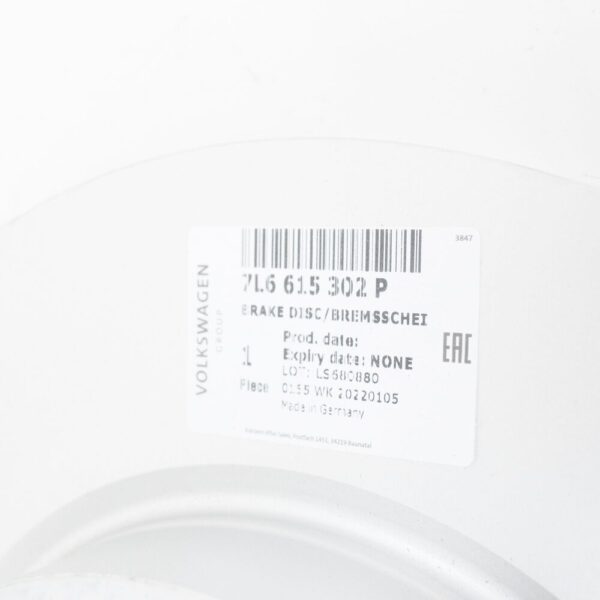 7L6615302P - Volkswagen Touareg 7P Front Right Brake Disc 7L6615302P 3.6 FSI NEW GENUINE