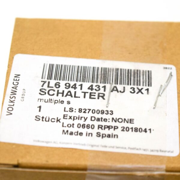 7L6941431AJ3X1 - Volkswagen Touareg 7L Automatic Headlight Switch 7L6941431AJ3X1 NEW GENUINE