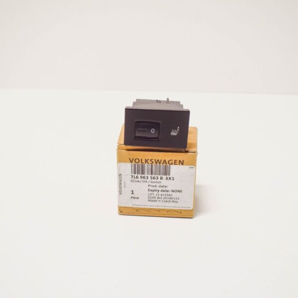 7L6963563B3X1 - Volkswagen TOUAREG 7L Left Seat Heater Switch 7L6963563B3X1 NEW GENUINE