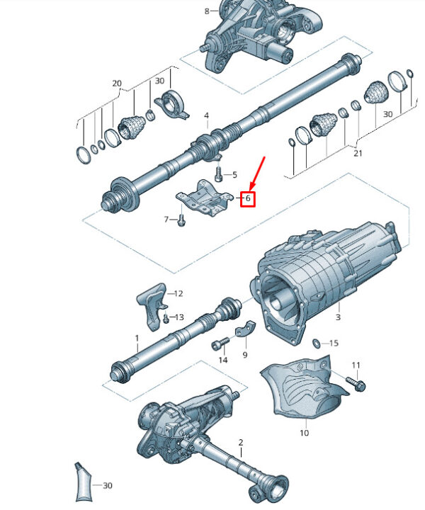 7L8803799A - NEW VW TOUAREG 7P MK2 CARDAN SHAFT REAR DEFORMATION ELEMENT 7L8803799A