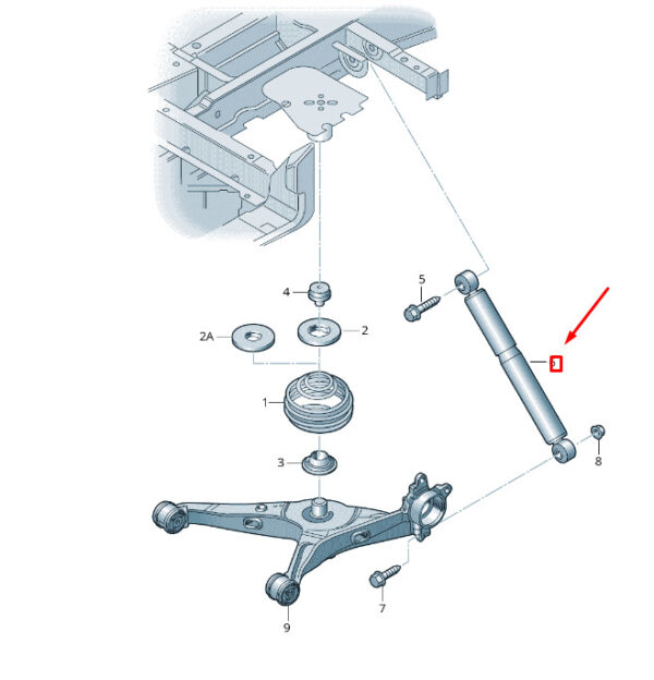 7LA513029E - NEW VW TRANSPORTER VI T6 REAR SHOCK ABSORBER 7LA513029E