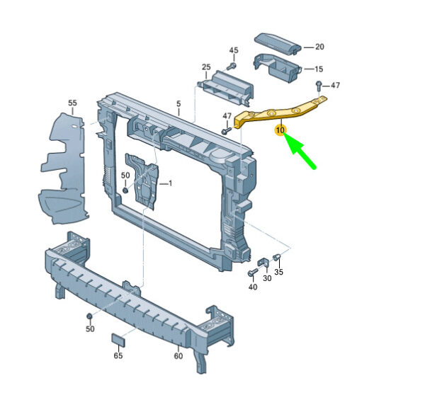 7N0805932 - NEW RIGHT BRACKET VW UPPER SEAT SHARAN SYNCRO 4MOTION ALHAMBRA 7N0805932