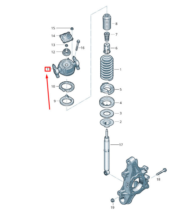 7P0512301D - NEW VW TOUAREG 7P MK2 BEHIND LAXITY BRACKET 7P0512301D ORIGINAL