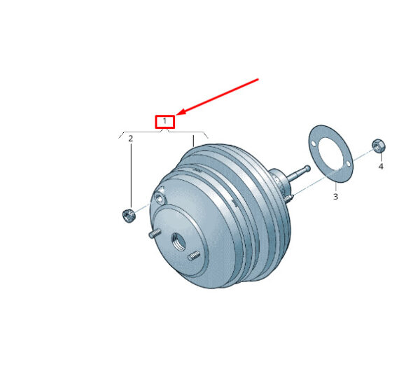7P0612105D - NEW VW TOUAREG 7P MK2 BRAKE SERVO WITH DUAL DIAPHRAGM 7P0612105D