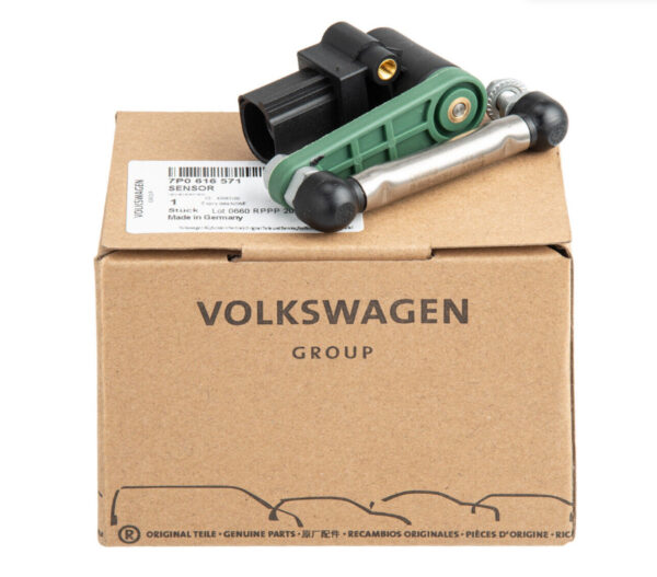 7P0616571 - NEW VW TOUAREG 7P MK2 REAR LEVEL SENSOR WITH POLES 7P0616571 ORIGINAL