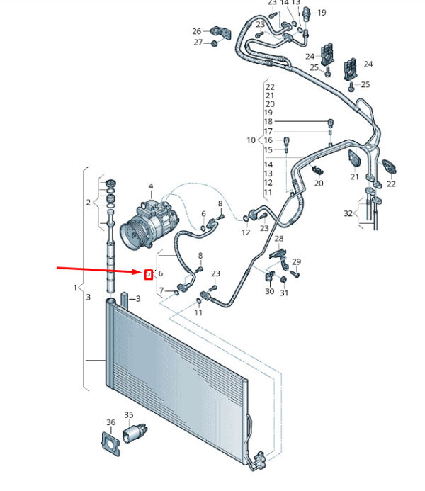 7P0816721D - VW Touareg 7P MK2 refrigerant line 7P0816721D NEW ORIGINAL