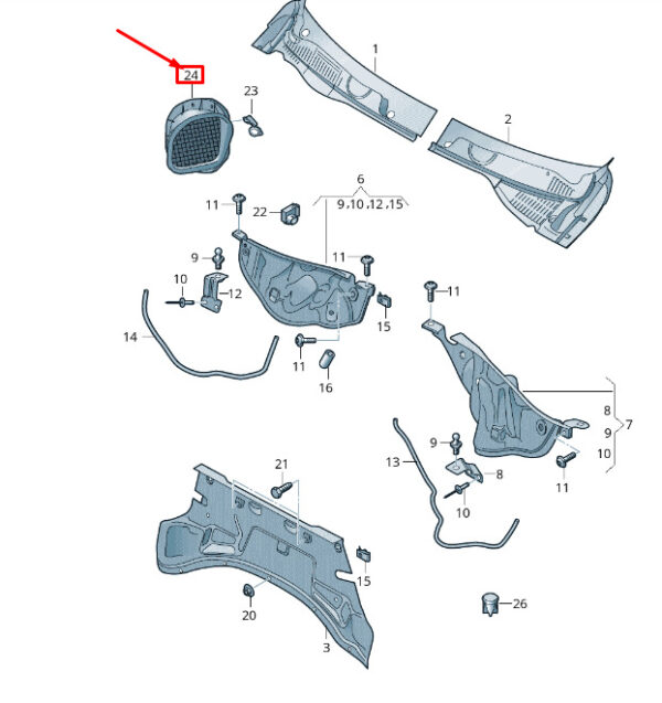 7P0819156A - NEW VW TOUAREG 7P MK2 INTAKE CHANNEL RHD 7P0819156A ORIGINAL