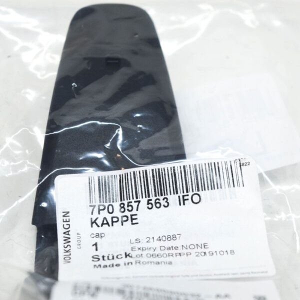 7P0857563I - VW TOUAREG 7P Front Seat Belt Assembly Cover 7P0857563IFO NEW GENUINE