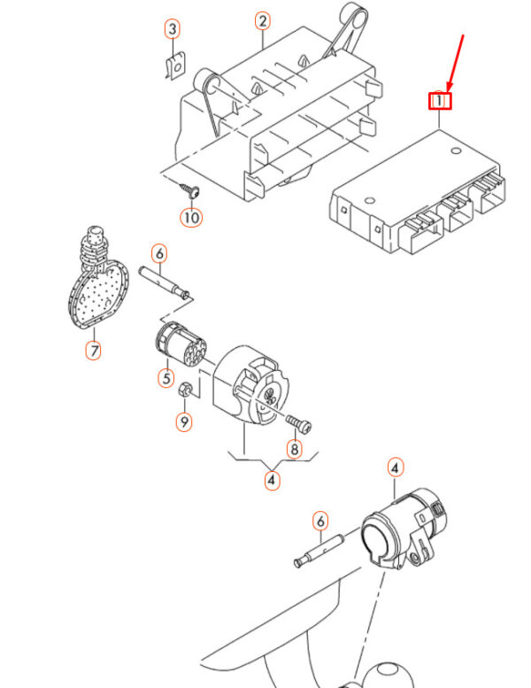 7P0907383F - NEW VOLKSWAGEN TOUAREG 7P TRAILER DETECTION CONTROL UNIT 7P0907383F ORIGINAL