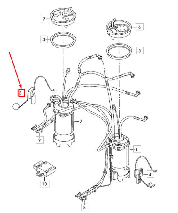 7P0919673K - NEW VOLKSWAGEN TOUAREG 7P MK2 RIGHT FUEL GAUGE SENSOR 7P0919673K ORIGINAL