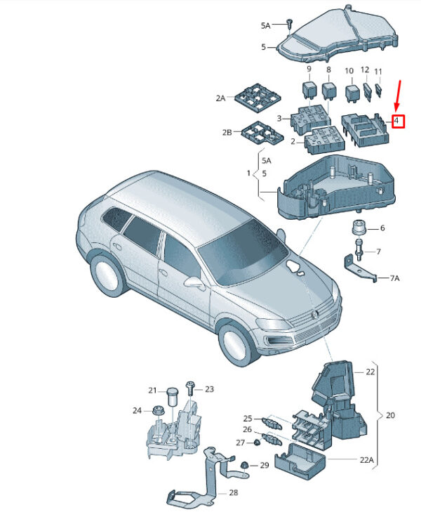 7P0937211 - NEW VW TOUAREG 7P MK2 RELAY BRACKET 7P0937211