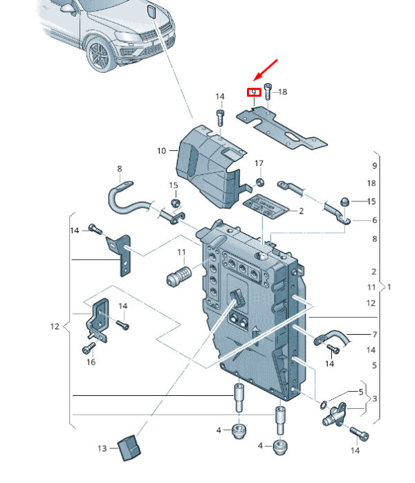 7P0972672A - NEW VW TOUAREG 7P TRACTION INVERTER PROTECTION PLATE CONNECTOR 7P0972672A ORIGINAL