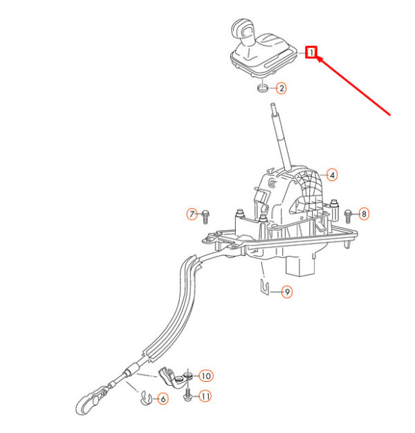 7P1713203ETVJ - NEW VW TOUAREG 7P SELECTOR MECHANISM COVER LHD 7P1713203ETVJ OEM