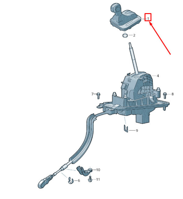 7P2713203GDIC - VW Touareg 7P MK2 switching mechanism cover right handlebar 7P2713203GDIC NEW