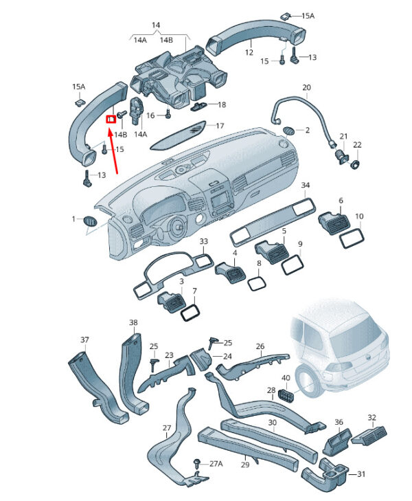 7P2819633A - NEW VW TOUAREG 7P MK2 LEFT-HAND DRIVER RHD 7P2819633A ORIGINAL