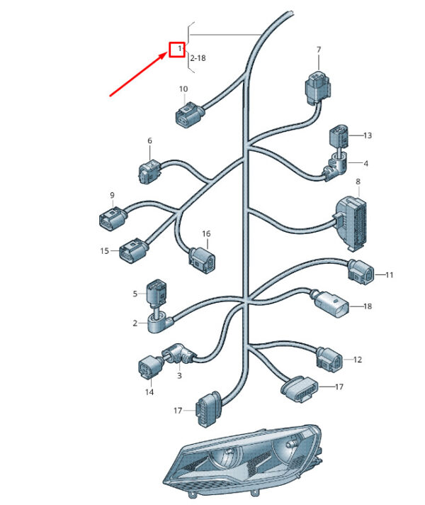 7P2971039S - VW Touareg 7P MK2 engine compartment cable set section 7P2971039S NEW ORIGINAL