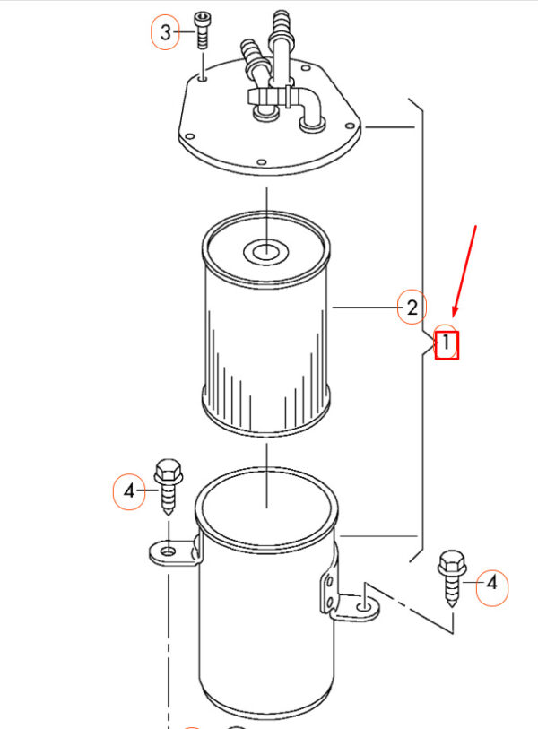 7P6127401 - NEW VOLKSWAGEN TOUAREG 7P FUEL FILTER 7P6127401 ORIGINAL