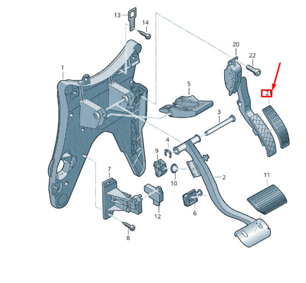 7P6721647 - NEW VW TOUAREG 7P MK2 ACCELERATOR PEDAL CAP 7P6721647