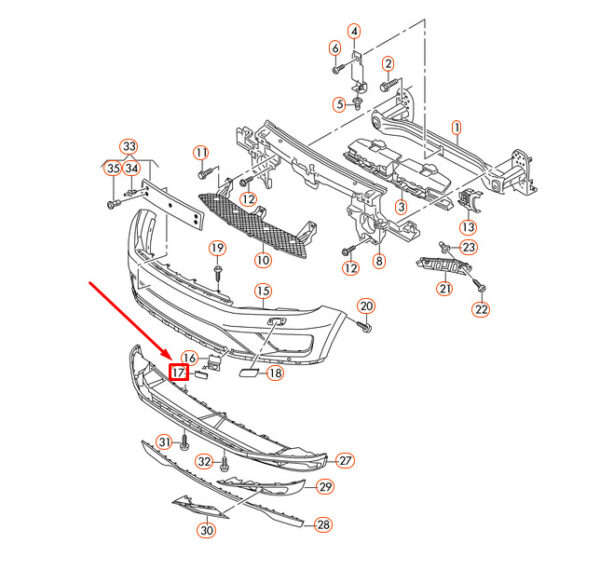 7P6807155GRU - NEW VW TOUAREG 7P FRONT BUMPER LEFT TOWING EYE COVER 7P6807155GRU OEM