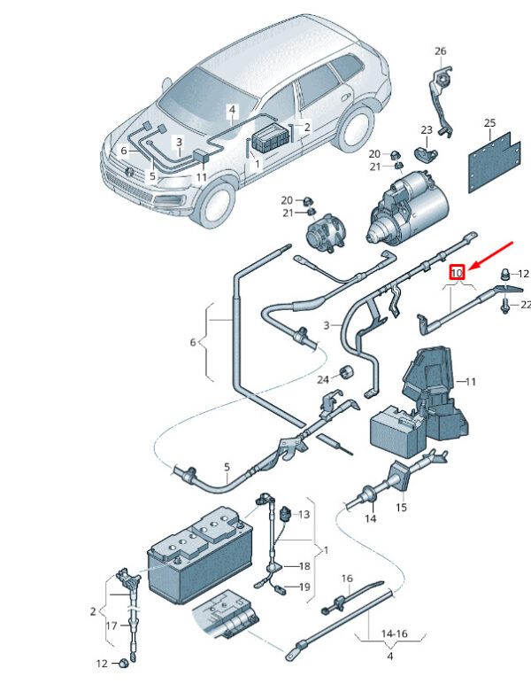 7P6971537D - NEW VW TOUAREG 7P MK2 EARTH LINE 7P6971537D