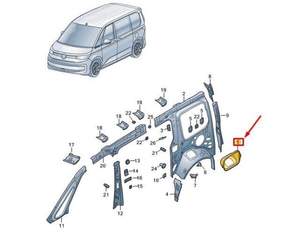7T0809933A - VW MULTIVAN T7 ST REAR LEFT FUEL CAP 7T0809933A NEW GENUINE