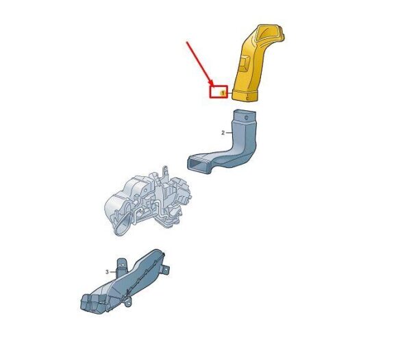 7T0820157B - VW MULTIVAN T7 ST AIR DUCT 7T0820157B NEW GENUINE