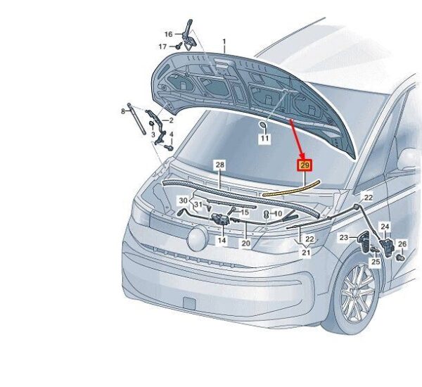7T0823733A - VW MULTIVAN T7 ST HEADLIGHT SEAL 7T0823733A NEW GENUINE