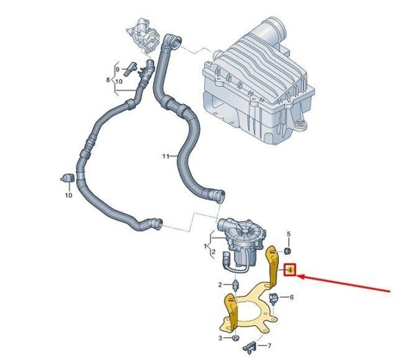 7T0906617A - VW MULTIVAN T7 ST SECONDARY AIR PUMP HOLDER 7T0906617A NEW GENUINE