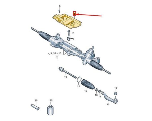 7T2423981B - VW MULTIVAN T7 ST STEERING GEAR HEAT SHIELD RHD 7T2423981B NEW GENUINE