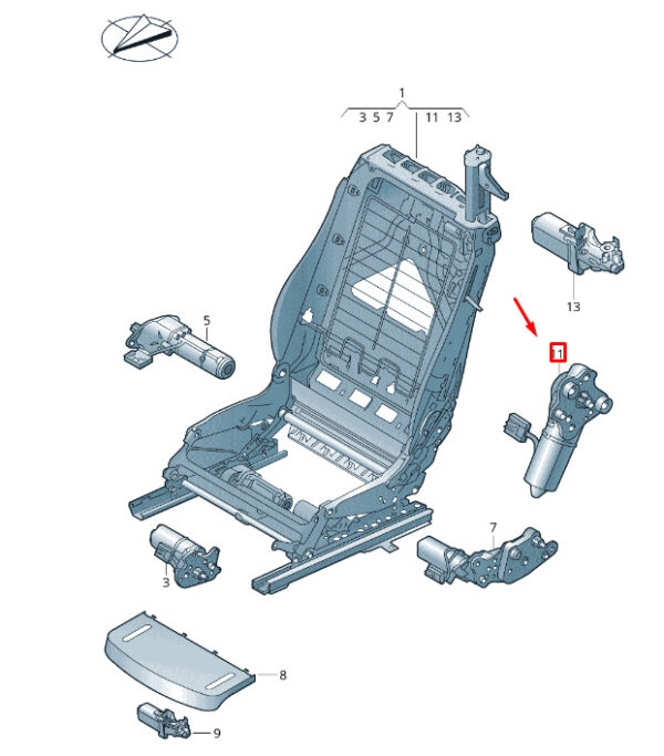 JNV959245 - NEW VW TRANSPORTER VI T6 BACKREST ADJUSTMENT MOTOR JNV959245