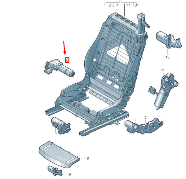 JNV959761A - VW TRANSPORTER VI T6 longitudinal adjustment seat engine JNV959761A NEW ORIGINAL
