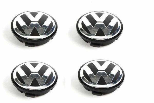 KIT3B7601171XRW - New Genuine VW Alloy Wheel Center Hub Cap Logo 56MM Set Of 4 3B7601171XRW OEM