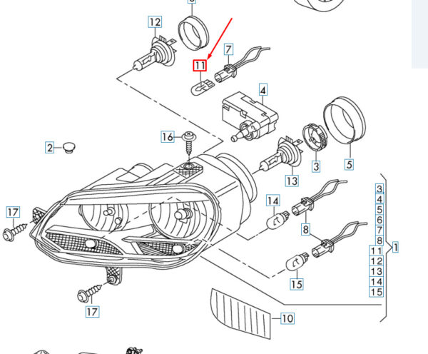 N0177535 - Volkswagen EOS Front Side Lights Longlife Bulb 5W N0177535 NEW