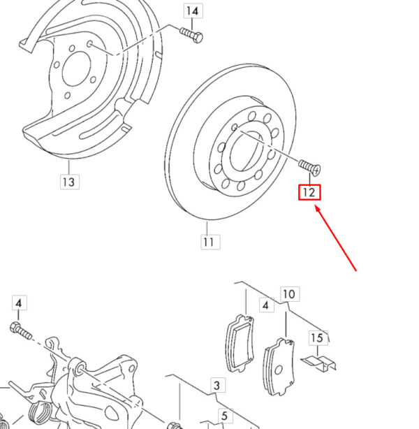 N10648301 - NEW VOLKSCAR ARTEON REAR BRAKE DISC SCREW N10648301 ORIGINAL