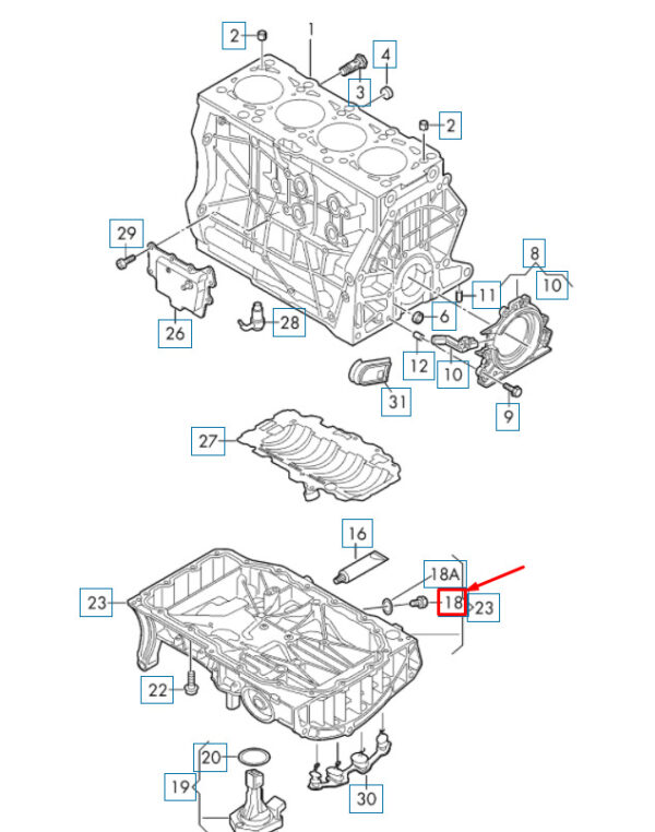 N90288901 - NEW VOLKSWAGEN ARTEON ENGINE OIL DRAIN SCREW N90288901 ORIGINAL